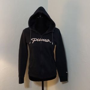 Womens Puma zip up hoodie black sz S